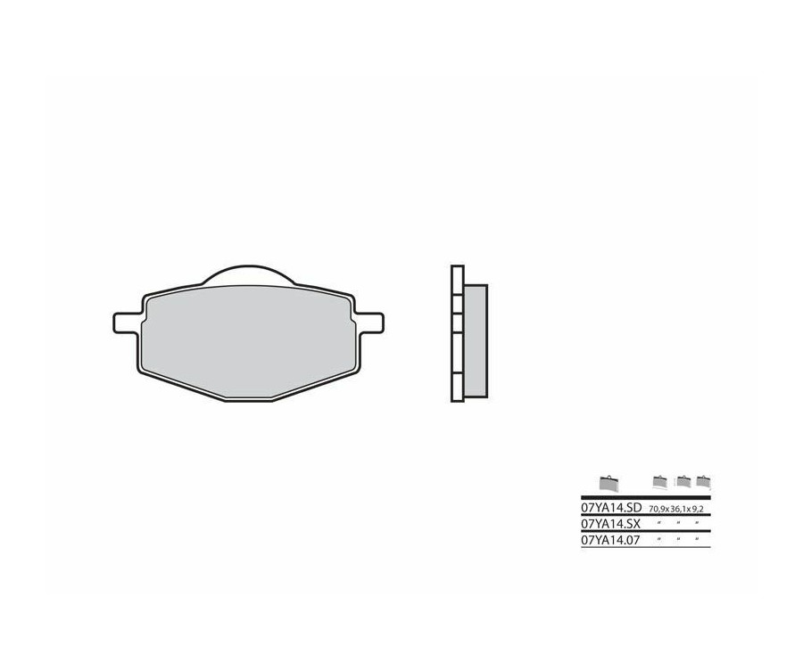 Plaquettes de frein BREMBO Off-Road métal fritté - 07YA14SX