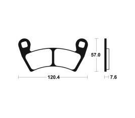 Plaquettes de frein TECNIUM Racing MX/Quad métal fritté - MOR397