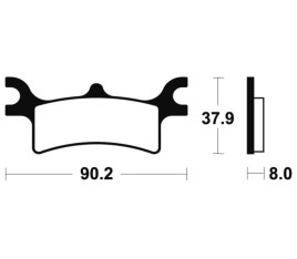 Plaquettes de frein TECNIUM Racing MX/Quad métal fritté - MOR287