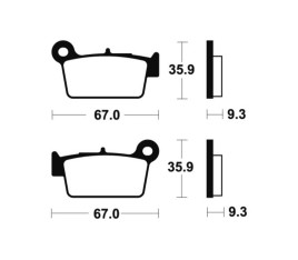 Plaquettes de frein TECNIUM MX/Quad métal fritté - MO290