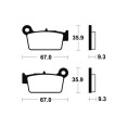 Plaquettes de frein TECNIUM MX/Quad métal fritté - MO290