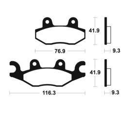 Plaquettes de frein TECNIUM route organique - MA378