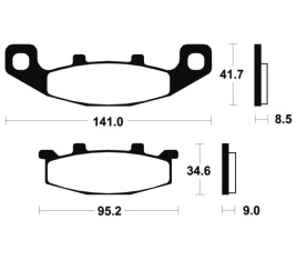 Plaquettes de frein TECNIUM Performance métal fritté - MF97