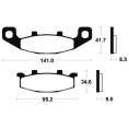 Plaquettes de frein TECNIUM Performance métal fritté - MF97