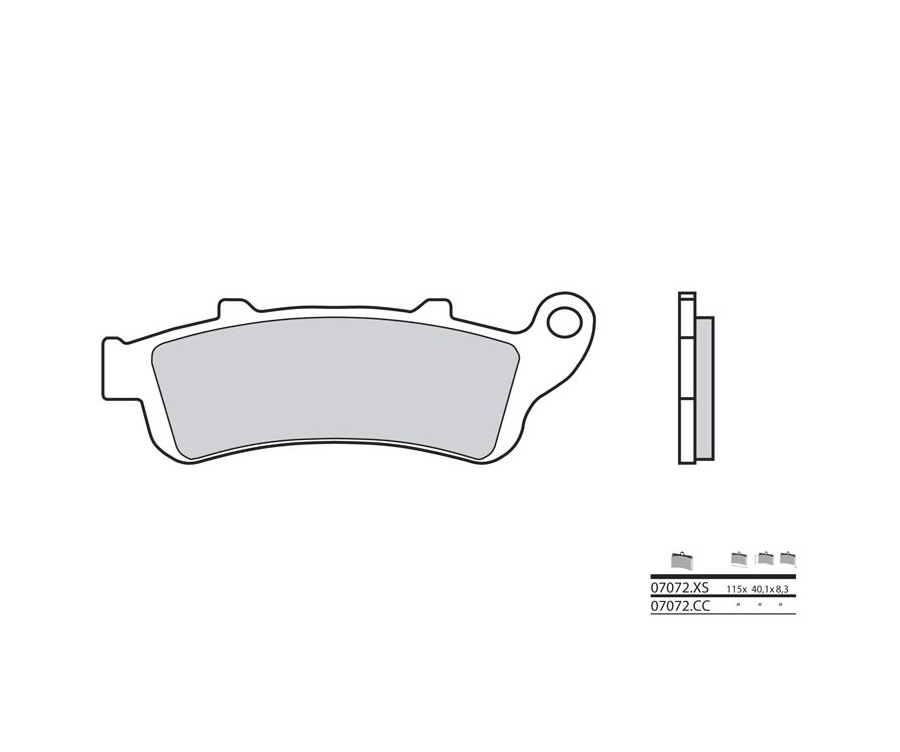 Plaquettes de frein BREMBO Scooter métal fritté - 07072XS