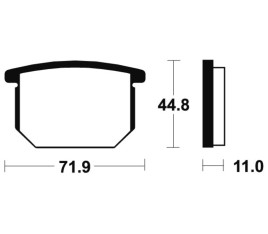 Plaquettes de frein TECNIUM route organique - MA34