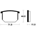 Plaquettes de frein TECNIUM route organique - MA34