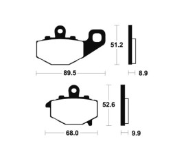 Plaquettes de frein TECNIUM Performance métal fritté - MR187