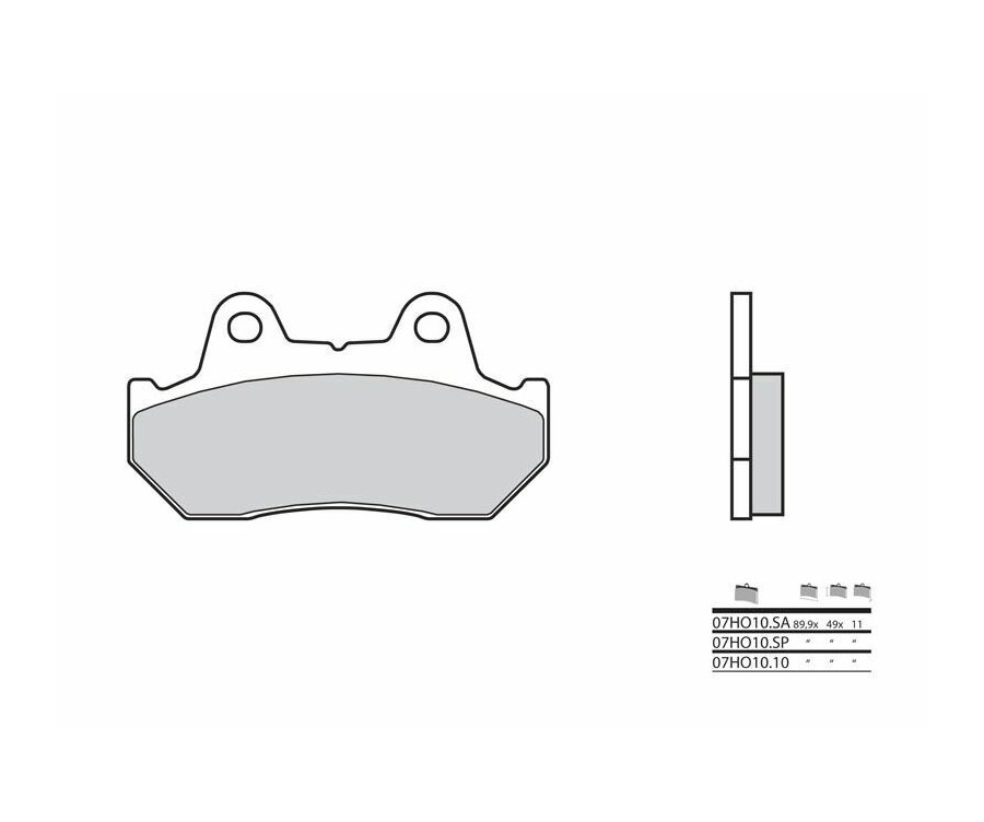 Plaquettes de frein BREMBO route carbone céramique - 07HO1010