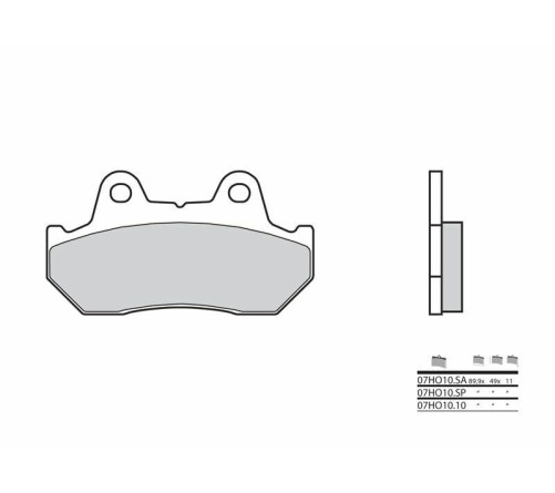 Plaquettes de frein BREMBO route carbone céramique - 07HO1010 - 1035961