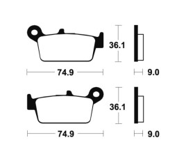 Plaquettes de frein TECNIUM Scooter organique - ME190