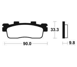 Plaquettes de frein TECNIUM Maxi Scooter métal fritté - MSS371