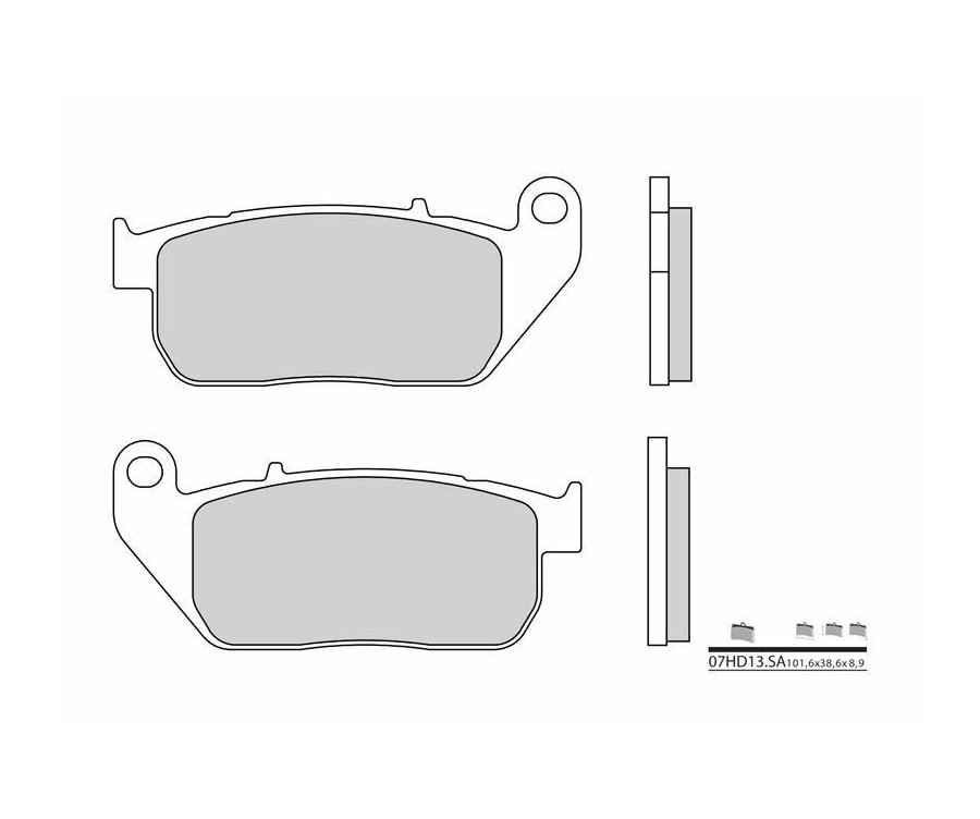 Plaquettes de frein BREMBO route métal fritté - 07HD13SA