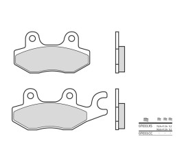 Plaquettes de frein BREMBO Scooter métal fritté - 07033XS - 1035729