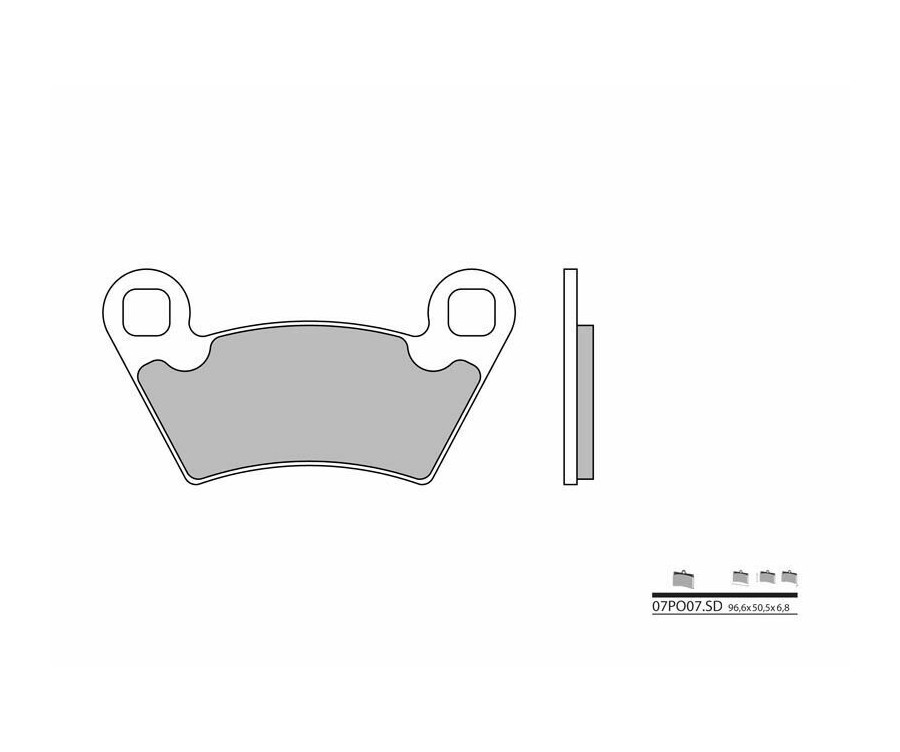 Plaquettes de frein BREMBO Off-Road métal fritté - 07PO07SD