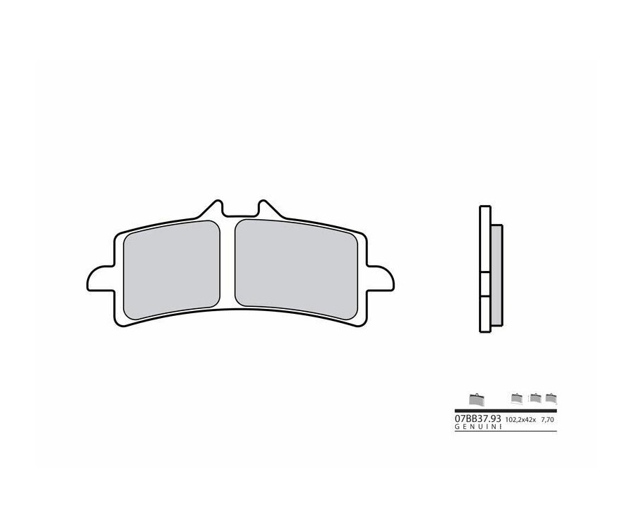 Plaquettes de frein BREMBO route métal fritté - 07BB37SA