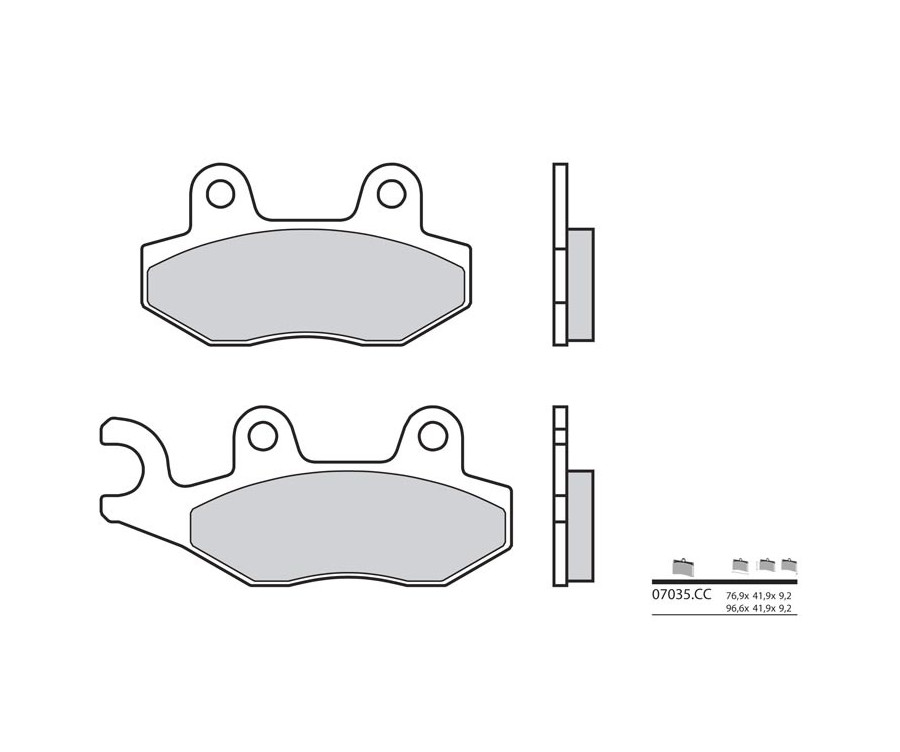 Plaquettes de frein BREMBO Scooter carbone céramique - 07035CC