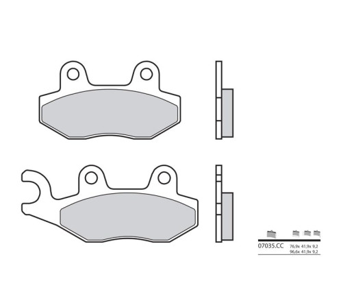 Plaquettes de frein BREMBO Scooter carbone céramique - 07035CC - 1035730