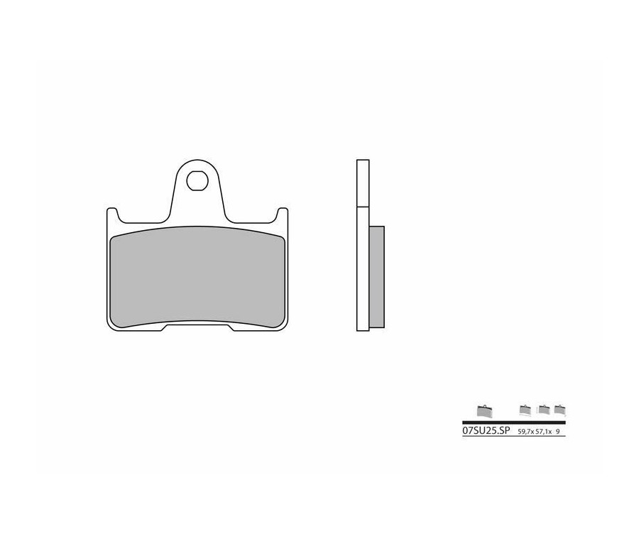 Plaquettes de frein BREMBO route métal fritté - 07SU25SP