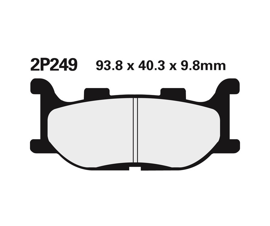 Plaquettes de frein NISSIN route semi-métallique - 2P-249NS