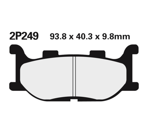 Plaquettes de frein NISSIN route semi-métallique - 2P-249NS - 1036690