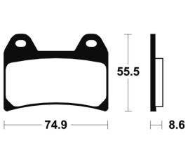 Plaquettes de frein TECNIUM Performance métal fritté - MF206