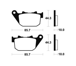 Plaquettes de frein TECNIUM Performance métal fritté - MR308