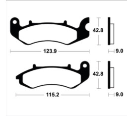 Plaquettes de frein TECNIUM scooter organique - ME468