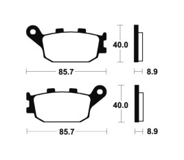 Plaquettes de frein TECNIUM Scooter organique - ME157