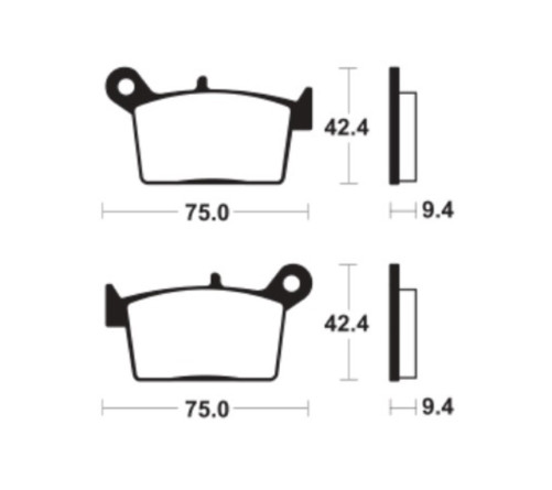 Plaquettes de frein TECNIUM métal fritté - MA498 - 1122848