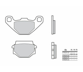 Plaquettes de frein BREMBO route carbone céramique - 07KS0432 - 1036127