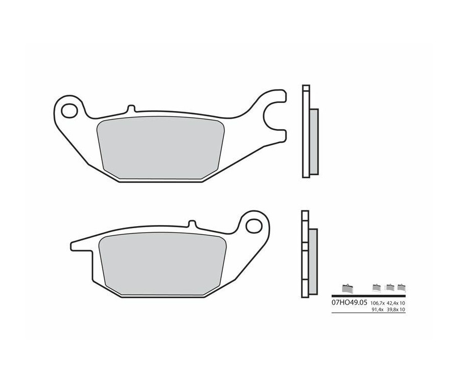 Plaquettes de frein BREMBO route carbone céramique - 07HO4905