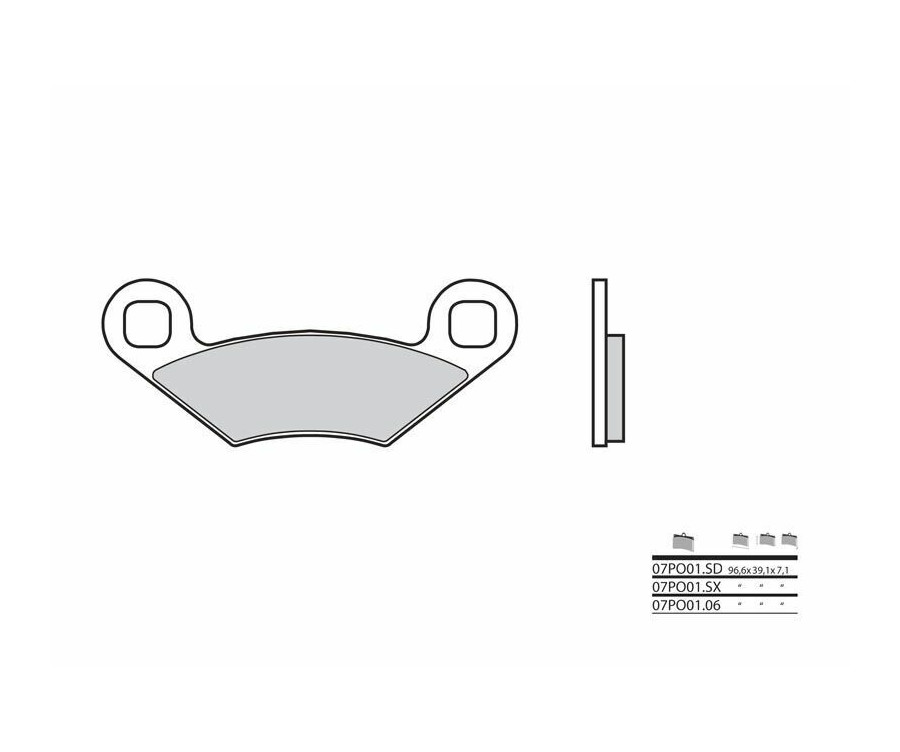 Plaquettes de frein BREMBO Off-Road métal fritté - 07PO01SD