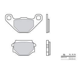 Plaquettes de frein BREMBO Scooter carbone céramique - 07015CC - 1035722