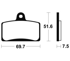 Plaquettes de frein TECNIUM Maxi Scooter métal fritté - MSS321