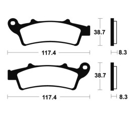 Plaquettes de frein TECNIUM Scooter organique - ME261