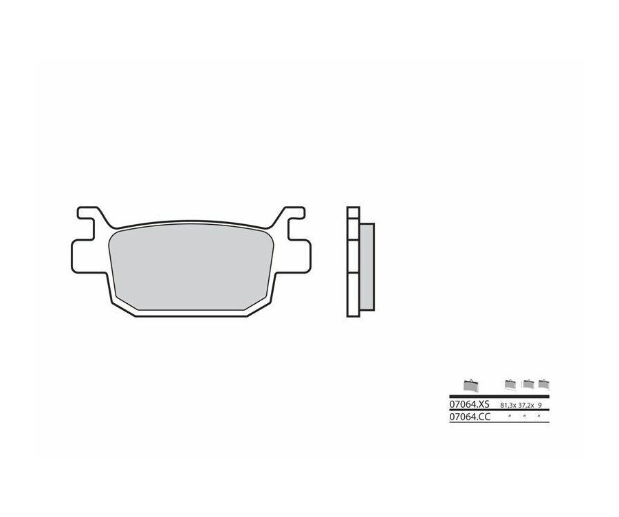 Plaquettes de frein BREMBO Scooter métal fritté - 07064XS