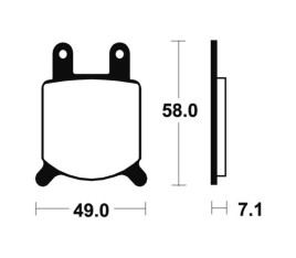 Plaquettes de frein TECNIUM route organique - MA60