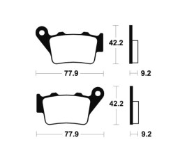 Plaquettes de frein TECNIUM Scooter organique - ME175