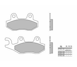 Plaquettes de frein BREMBO route métal fritté - 07YA21SA - 1036228