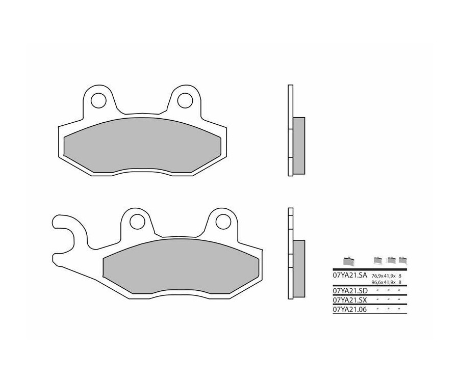 Plaquettes de frein BREMBO route métal fritté - 07YA21SA