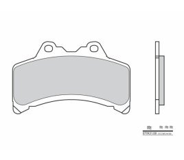 Plaquettes de frein BREMBO route carbone céramique - 07YA3108 - 1036250