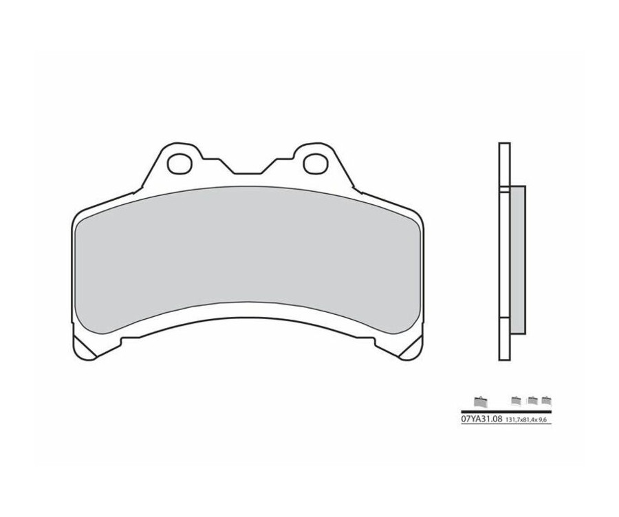 Plaquettes de frein BREMBO route carbone céramique - 07YA3108