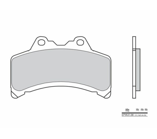 Plaquettes de frein BREMBO route carbone céramique - 07YA3108