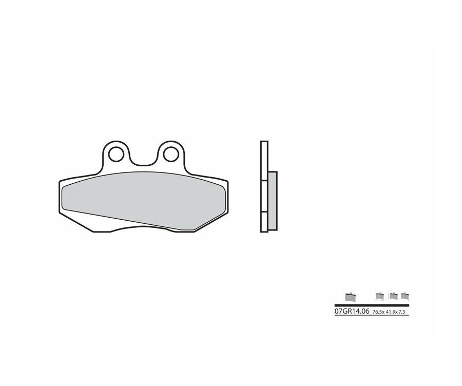 Plaquettes de frein BREMBO route carbone céramique - 07GR1406