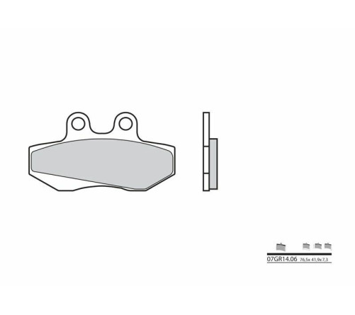 Plaquettes de frein BREMBO route carbone céramique - 07GR1406 - 1035877