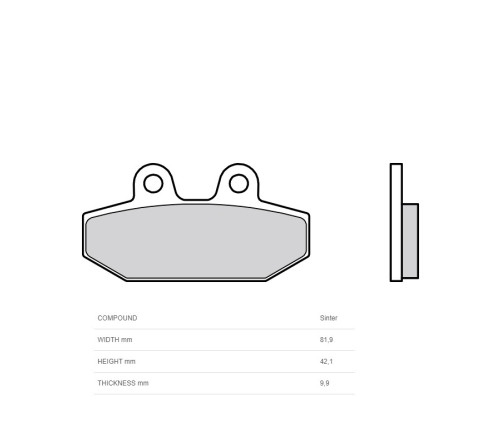 Plaquettes de frein BREMBO métal fritté - 07HD23SP - 1090521