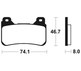 Plaquettes de frein TECNIUM Performance métal fritté - MF309