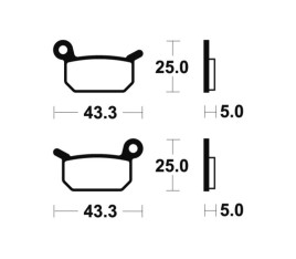 Plaquettes de frein TECNIUM MX/Quad métal fritté - MO294