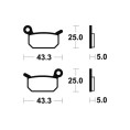 Plaquettes de frein TECNIUM MX/Quad métal fritté - MO294